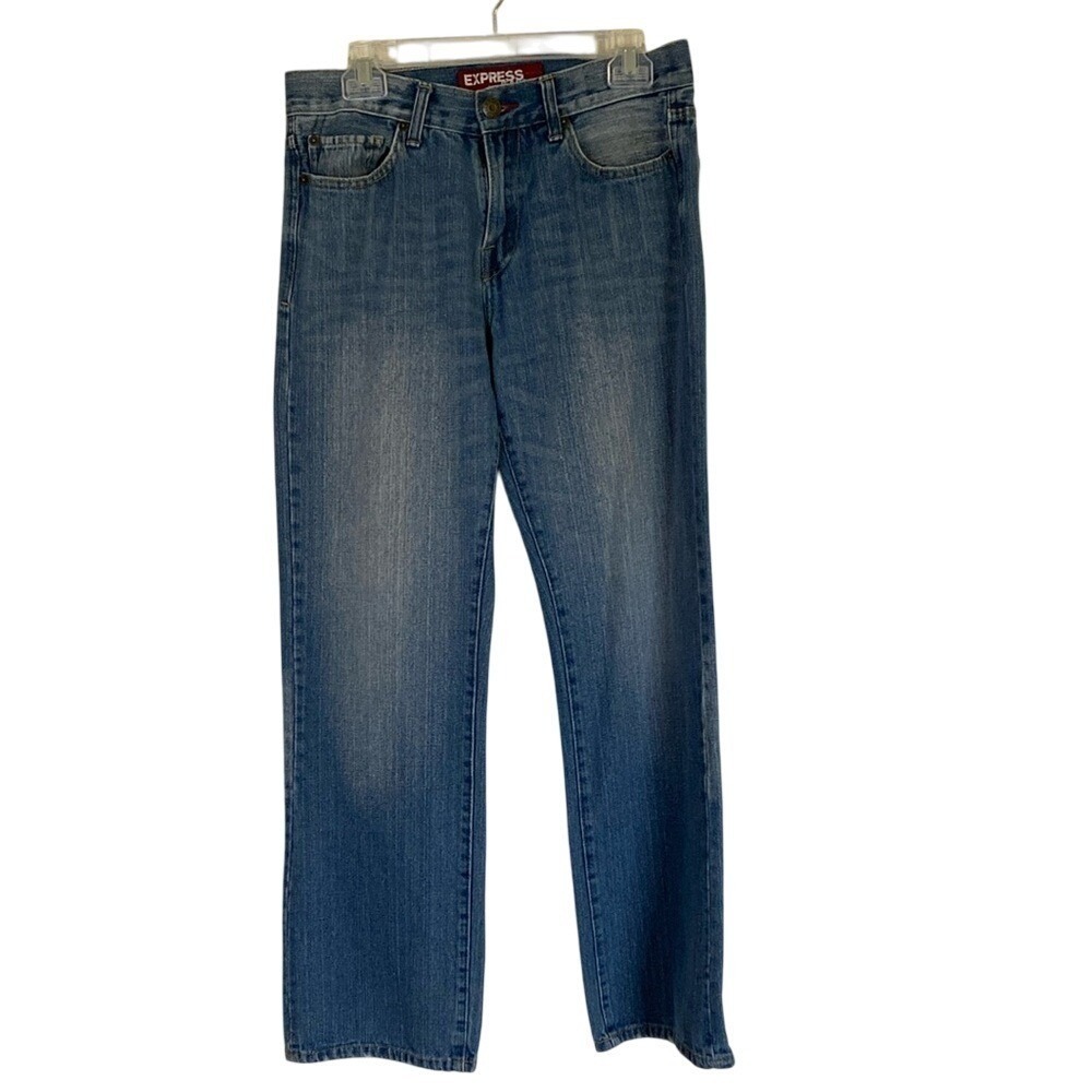 VTG Express KINGSTON Jeans Men's 32x31(32-31) Blue Straight Boot Cut Denim Y2K